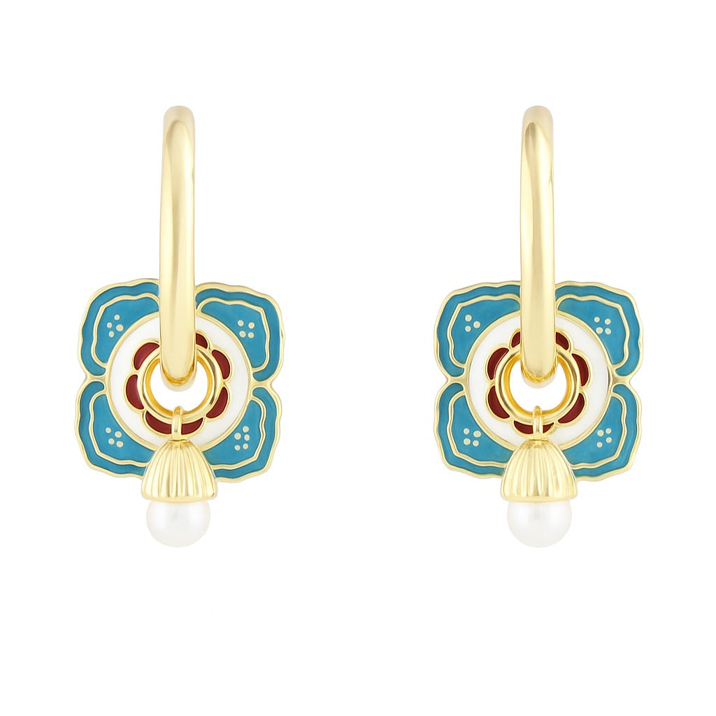 Lune Rosette Küpe - Aven & Laurel