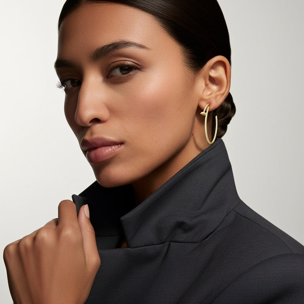 Voltare Hoop Küpe (İthal Kutulu Model)