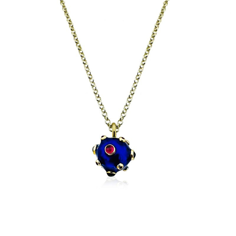 Garnet Crown Orb Kolye - Aven & Laurel