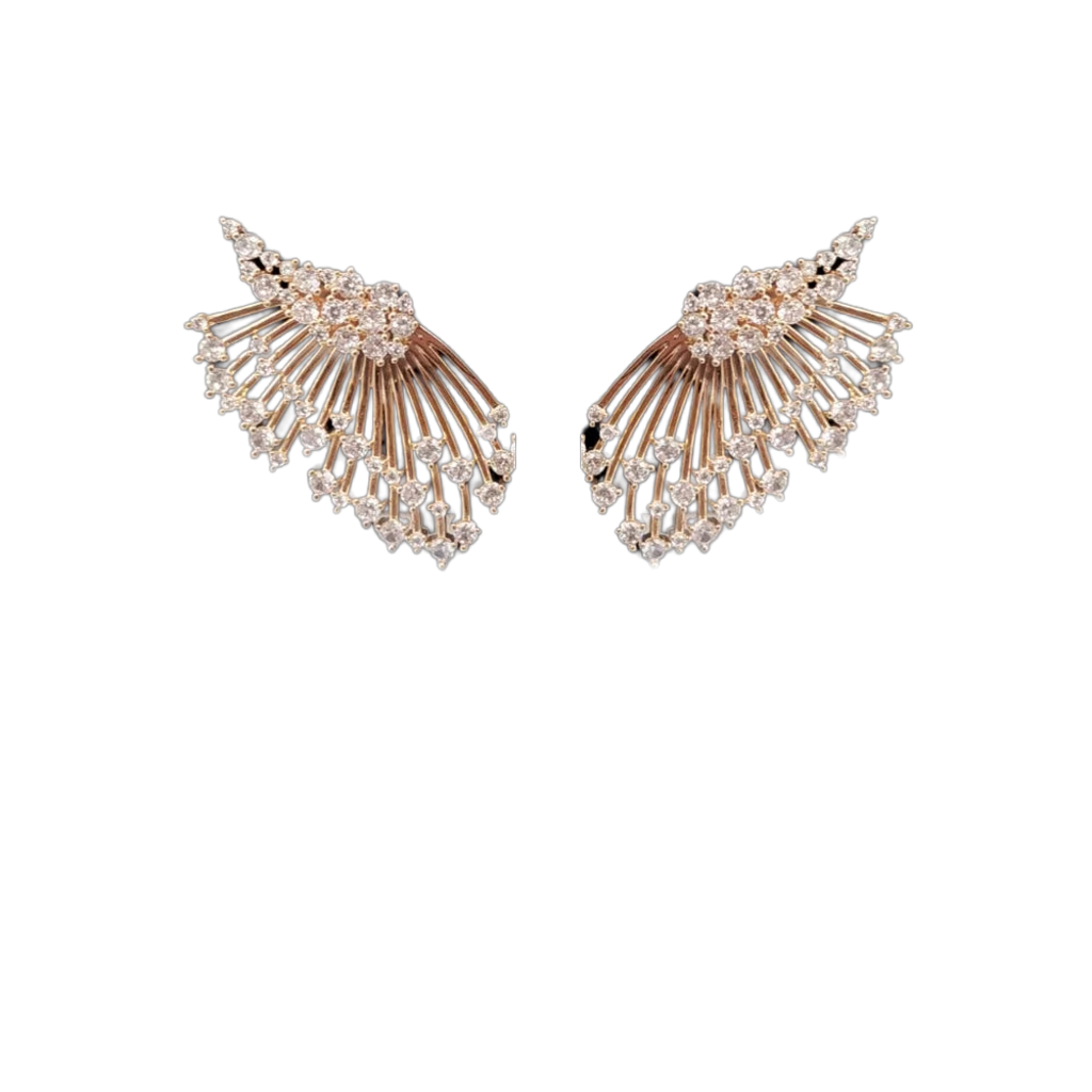 Gilded Plissé Küpe - Aven & Laurel