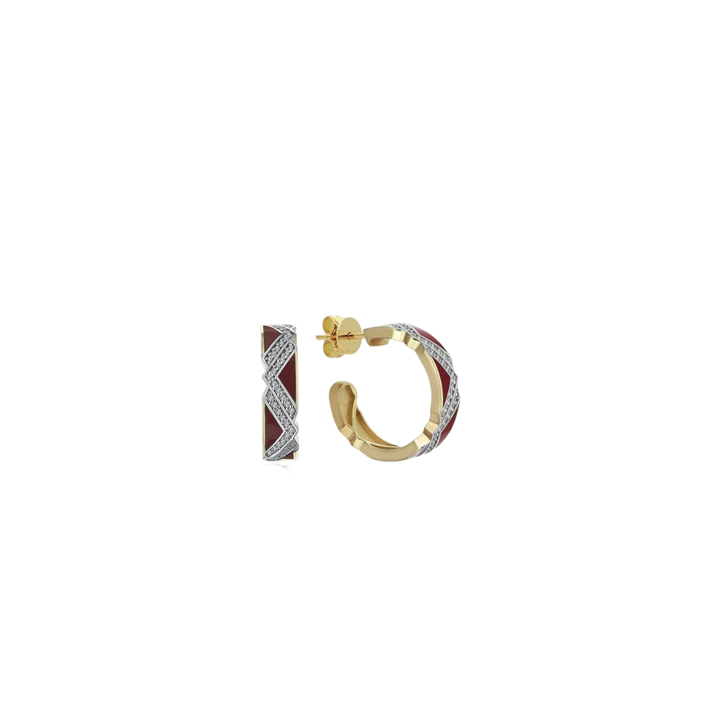 Zig Aura Garnet Küpe - Aven & Laurel