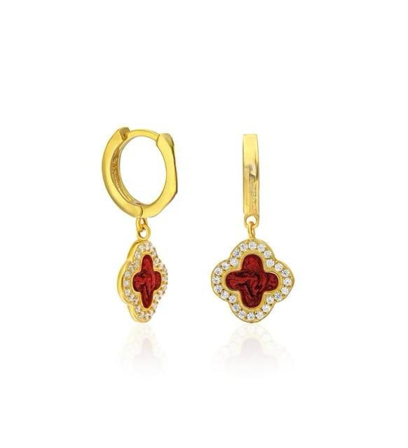 Rouge Briolette Küpe - Aven & Laurel