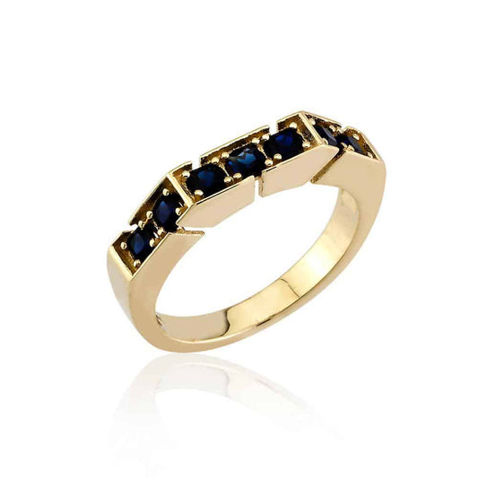 Sapphire Halo Yüzük - Aven & Laurel