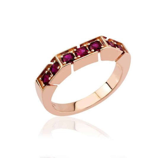 Velvet Ruby Halo Yüzük - Aven & Laurel