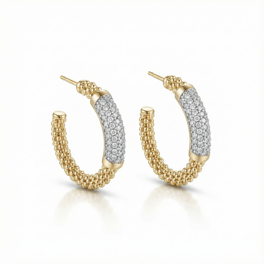 Matelassé Heart Couture Earrings