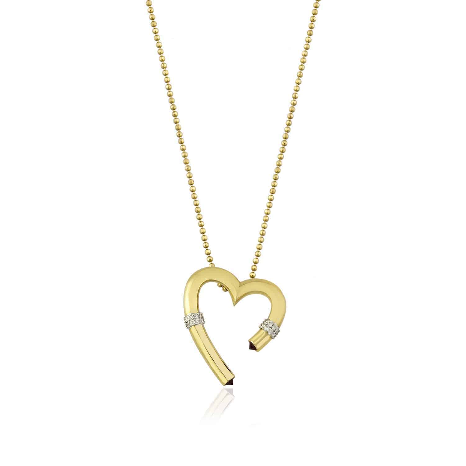 Büyük Boy Kalp Kolye - Aven & Laurel