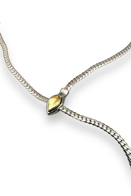 Ezme Zincir Yılan Model Dekolte Kolye - Aven & Laurel