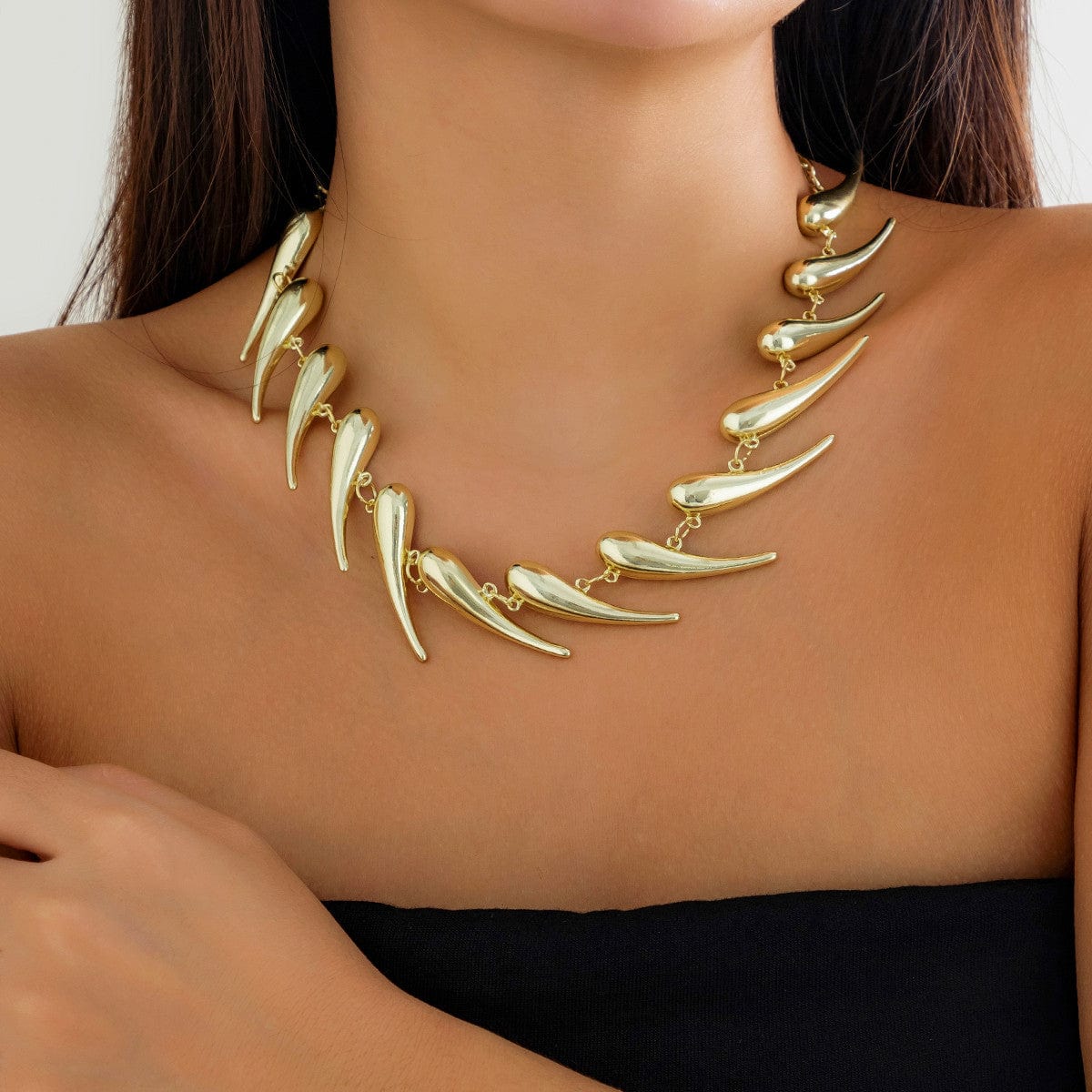 Geometric Waterdrop Kolye - Aven & Laurel