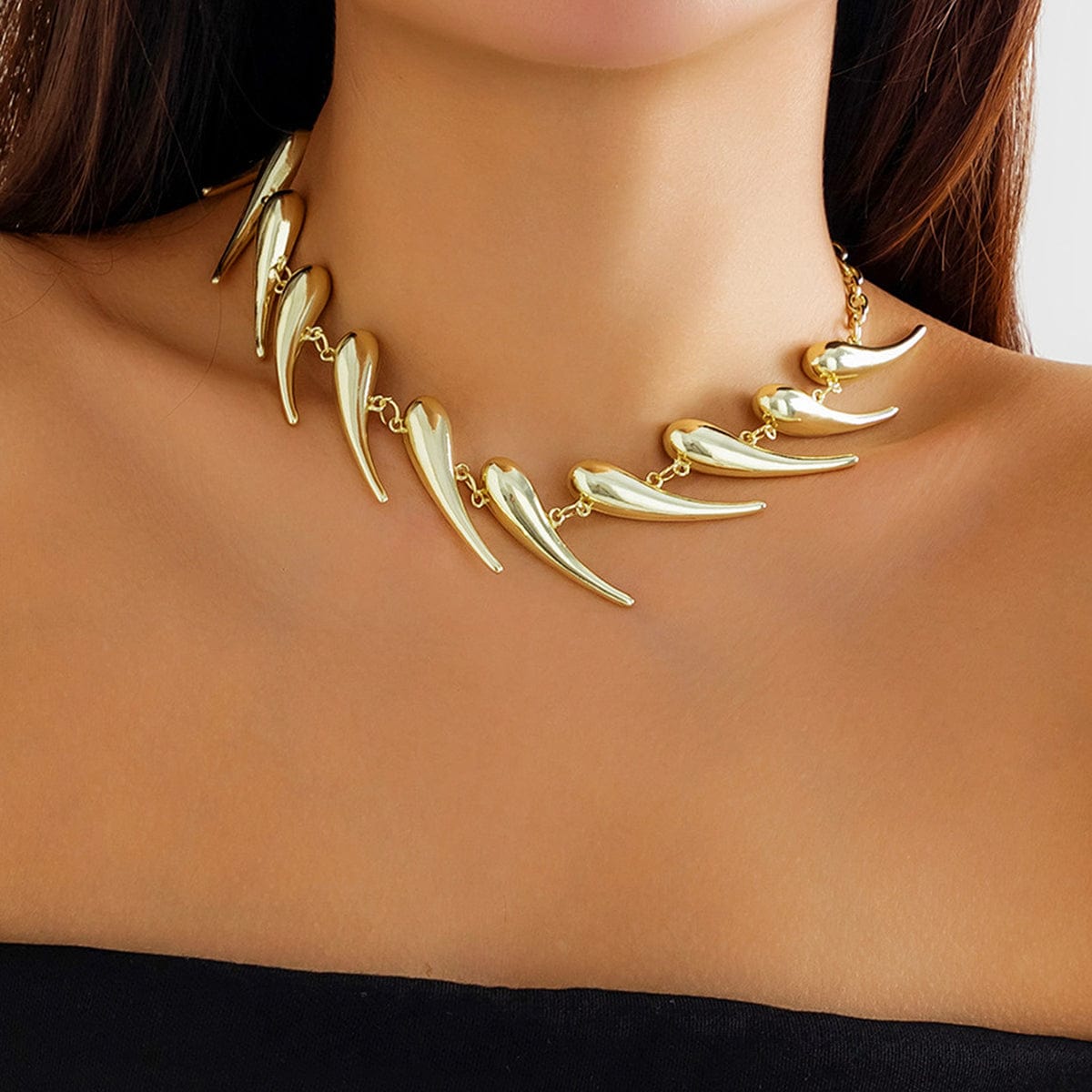 Geometric Waterdrop Kolye - Aven & Laurel