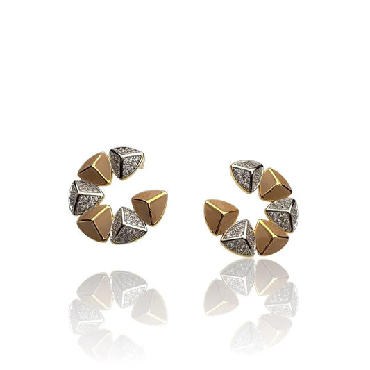 Trillion Halo Studs Küpe - Aven & Laurel