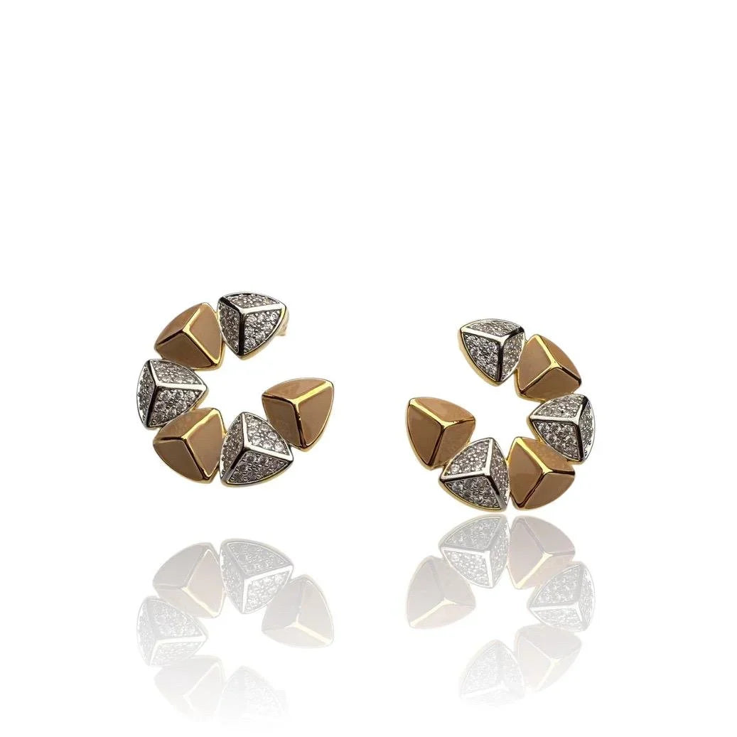 Trillion Halo Studs Küpe - Aven & Laurel
