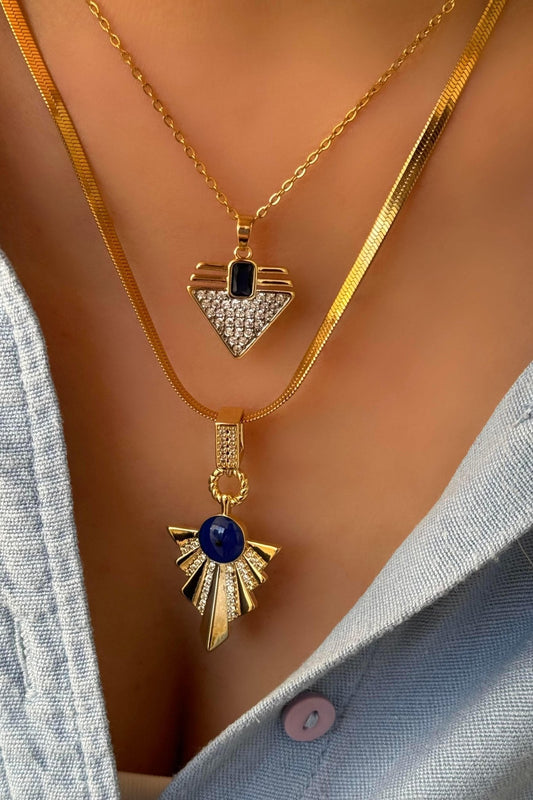 Night Blue Kolye - Aven & Laurel