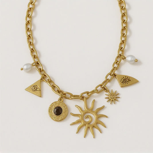 Saphir Soleil Kolye