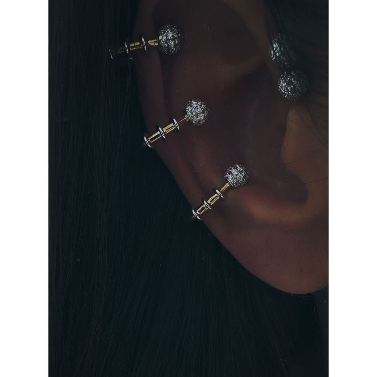Punk Ball Pave Earcuff - Aven & Laurel
