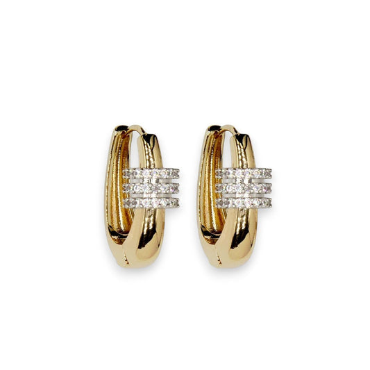 Touch Oval Halka Küpe - Aven & Laurel