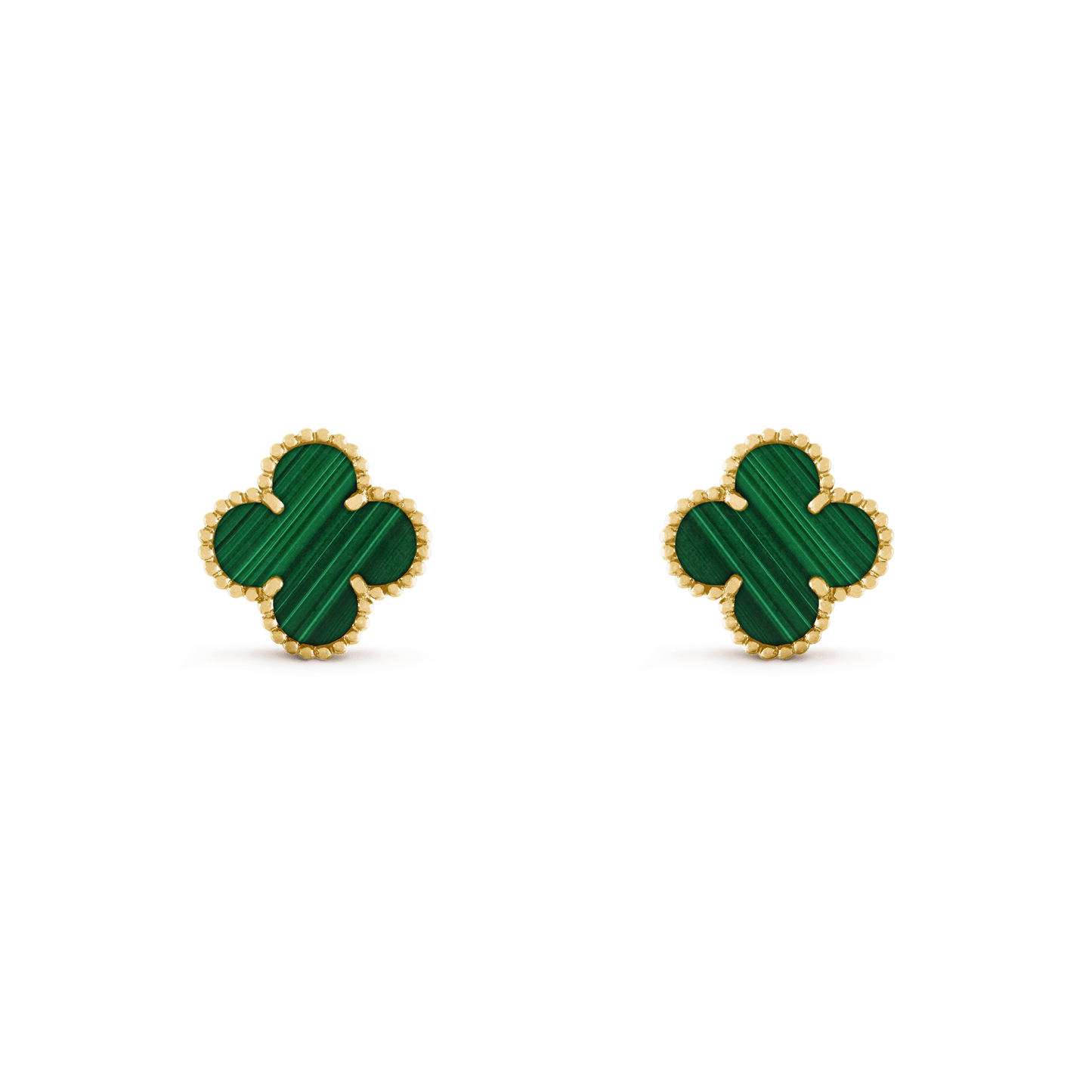 Vintage Alhambra Zümrüt Yeşili Küpe - Aven & Laurel