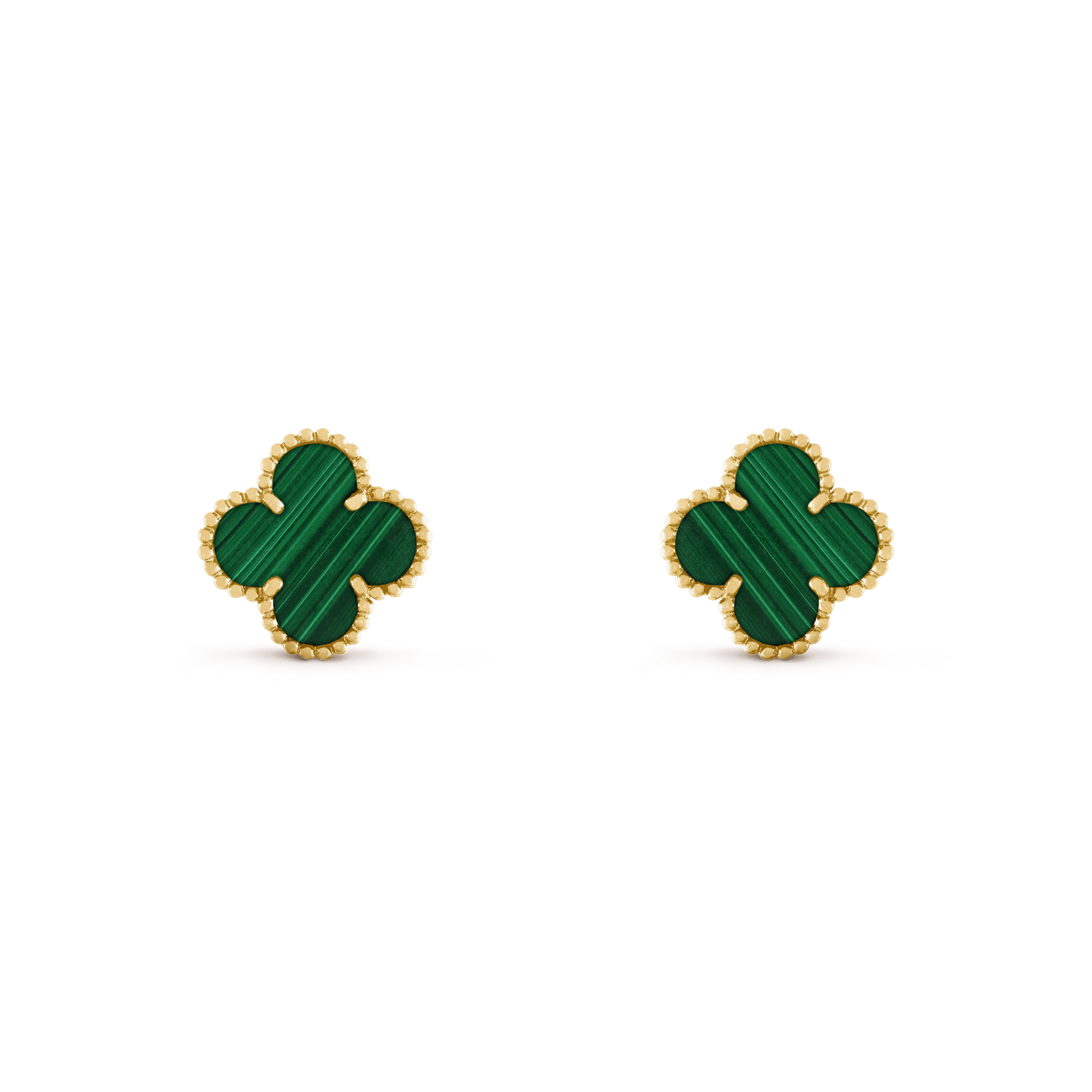 Vintage Alhambra Zümrüt Yeşili Küpe - Aven & Laurel